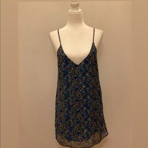 Honey Belle mini  dress blue floral Small
